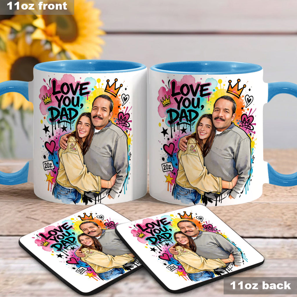 Meilleur Papa - Tasse Personnalisée avec Sous-Verre