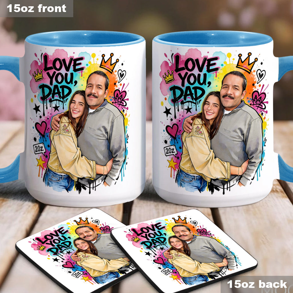 Meilleur Papa - Tasse Personnalisée avec Sous-Verre