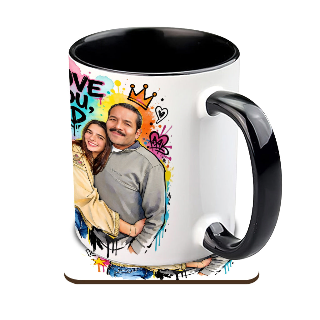 Meilleur Papa - Tasse Personnalisée avec Sous-Verre
