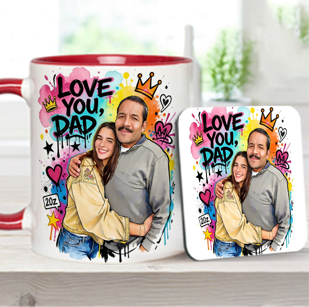 Meilleur Papa - Tasse Personnalisée avec Sous-Verre