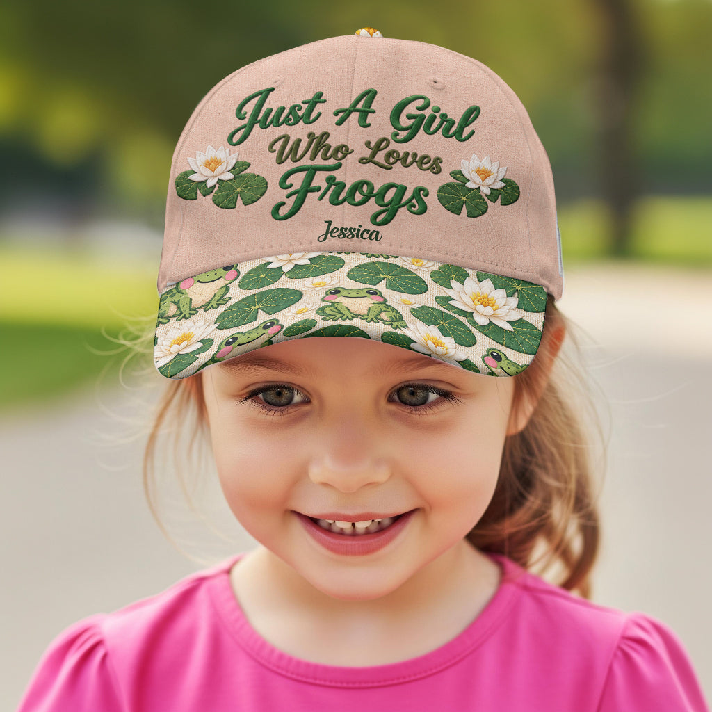Juste une fille qui aime les grenouilles - Casquette classique personnalisée