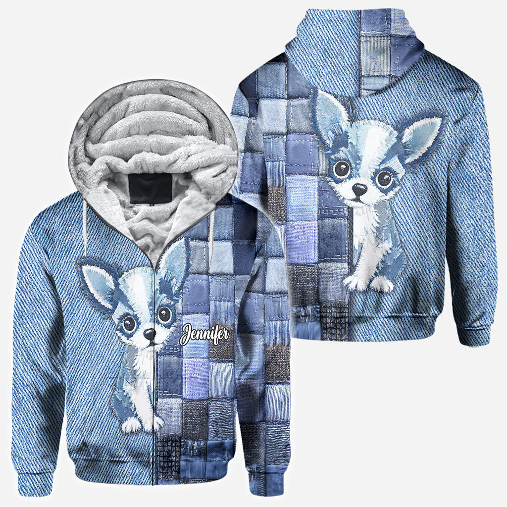 T-shirt personnalisé « J’adore les chihuahuas » avec un chien.