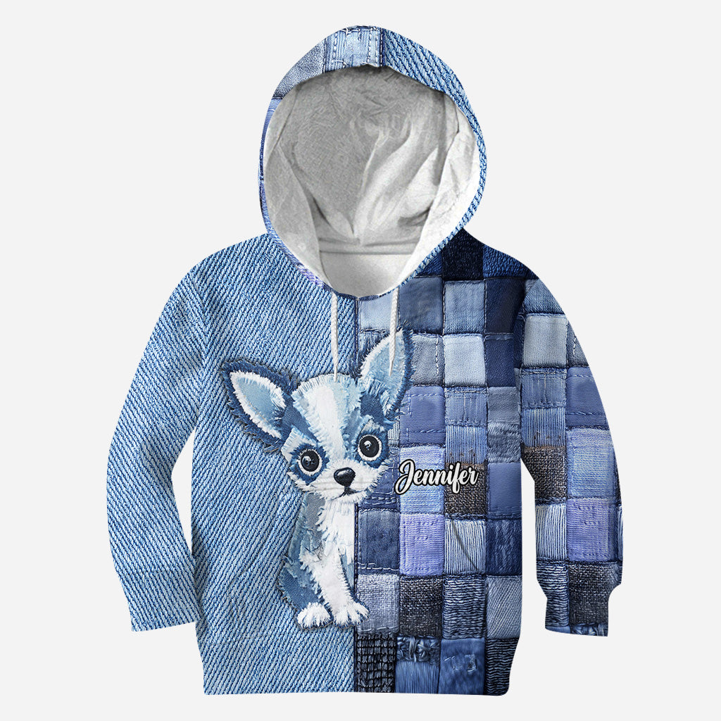 T-shirt personnalisé « J’adore les chihuahuas » avec un chien.