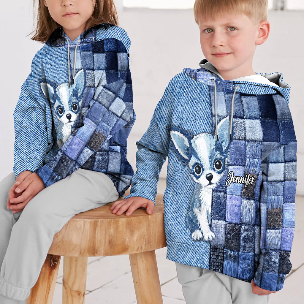 T-shirt personnalisé « J’adore les chihuahuas » avec un chien.