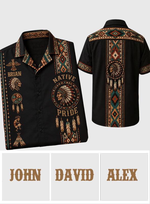 Proud Native - Personalized American Indian Hawaiian Shirt