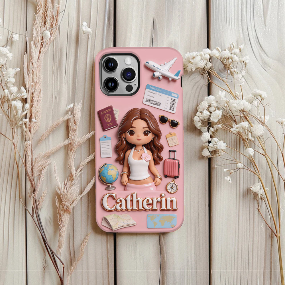 Traveling Lover - Personalized Travelling Full Print Phone Case