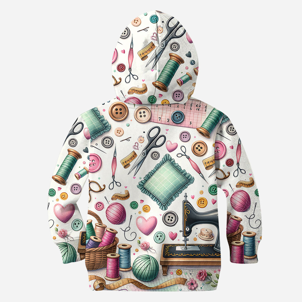 Une fille qui adore coudre - T-shirt personnalisé avec couture intégrale