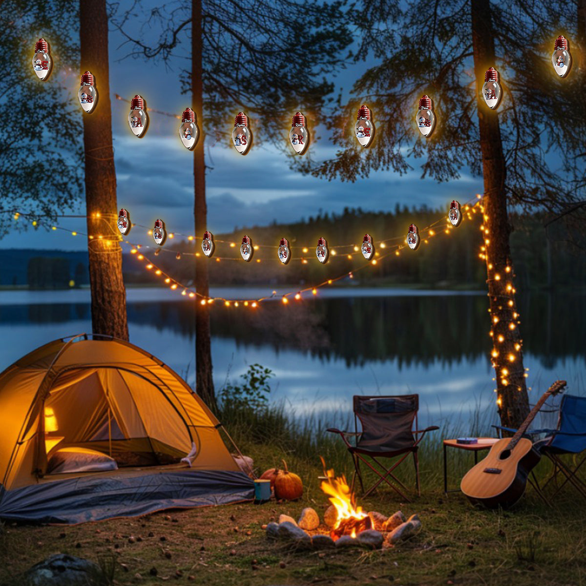 Joyeux Noël 2025 - Guirlandes lumineuses familiales personnalisées