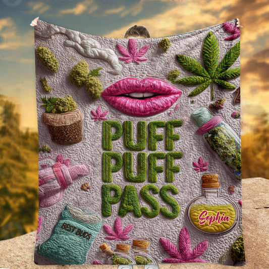 Puff Puff Pass - Couverture à cannabis personnalisée