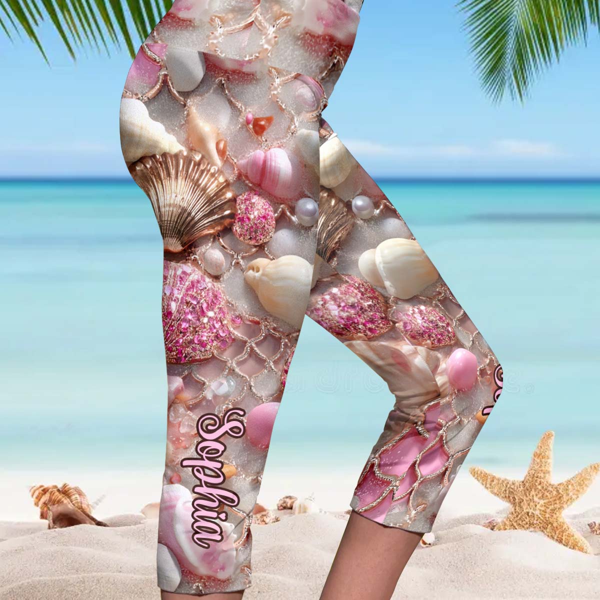 Love Sea - Personalized Sea Lover Capri Leggings