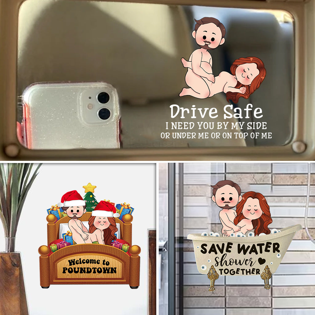 Vilain Vilain - cadeau pour mari, femme - Autocollant personnalisé découpé à la forme