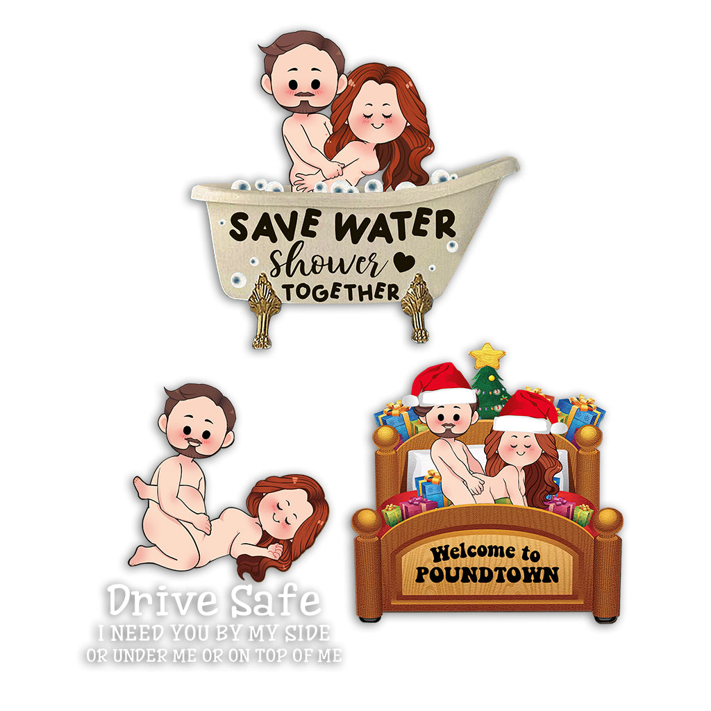 Vilain Vilain - cadeau pour mari, femme - Autocollant personnalisé découpé à la forme