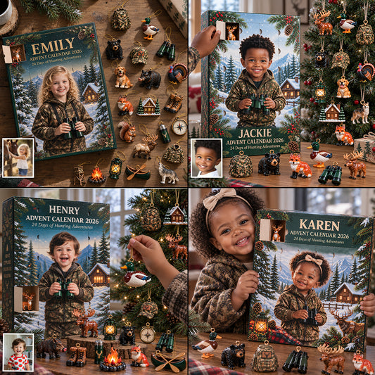 24 Jours d'Aventures de Chasse - Calendrier de l'Avent Personnalisé avec Collectibles 3D