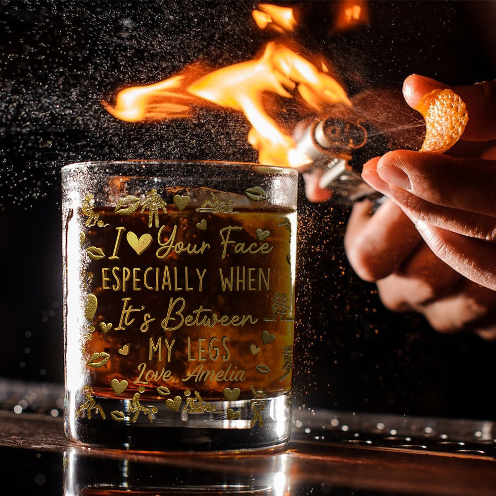 Je t'aime - Verre à whisky personnalisé pour couple