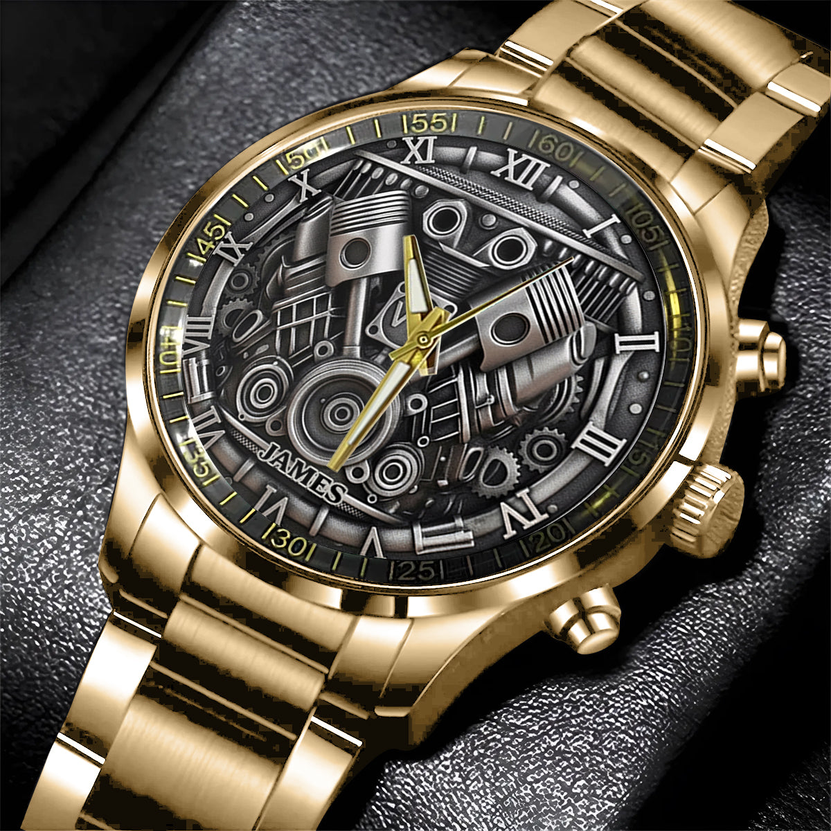 Powerful V8 Engine - Personalized Car Lover Hand Watch