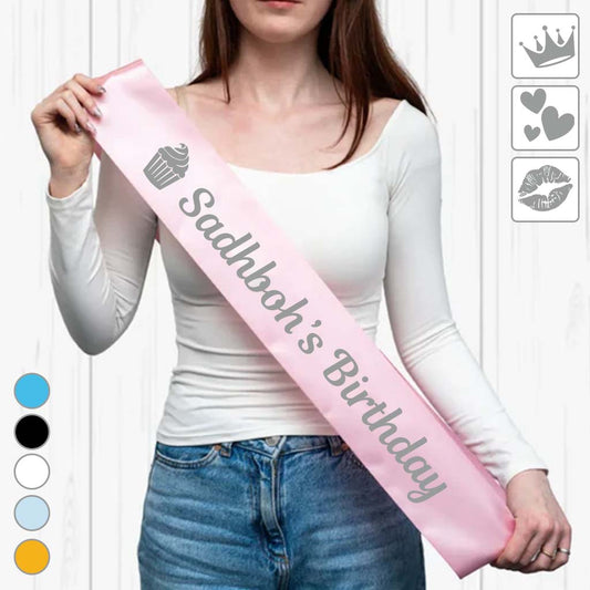 Joyeux Anniversaire - Sash/ Ruban Décoratif Personnalisé