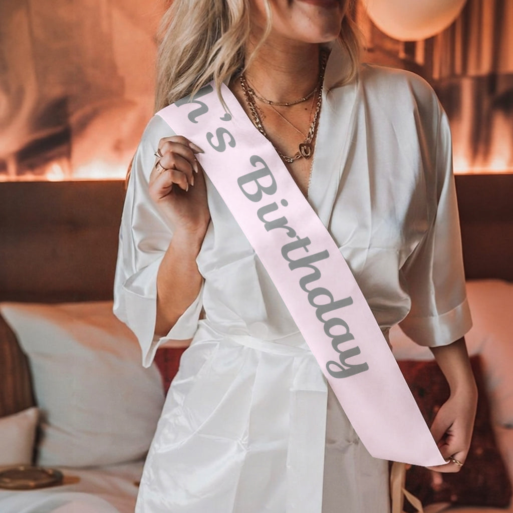 Happy Birthday - Personalized Birthday Decorative Sash/ Ribbon