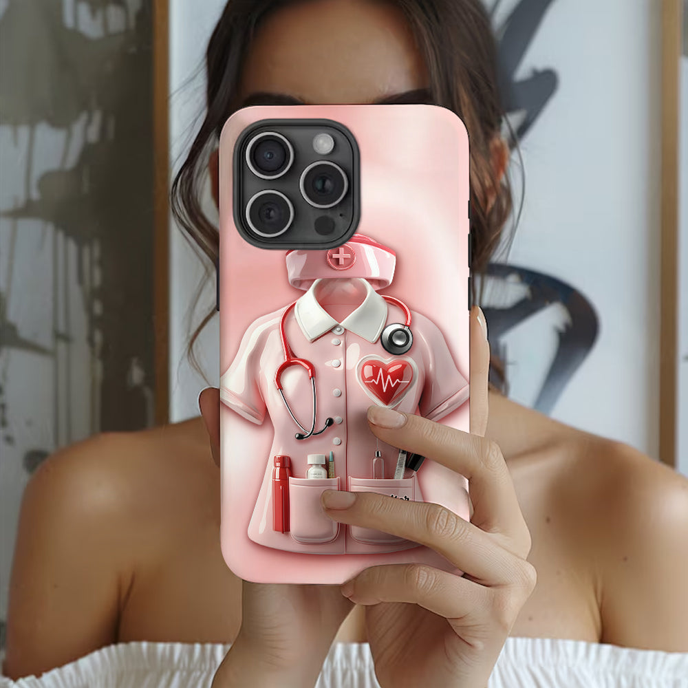 Les infirmières sont au cœur des soins de santé - Coque de téléphone personnalisée avec le texte intégral « Infirmière »