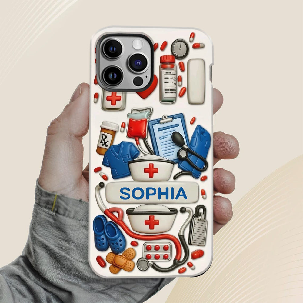 Nurses Are The Heart Of Healthcare - Personalized Nurse Full Print Phone Case