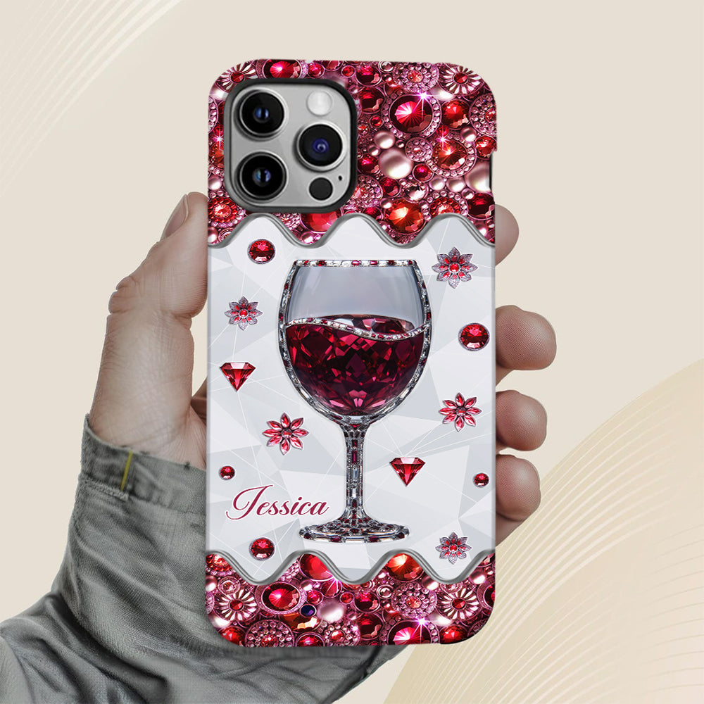Just A Girl Who Loves Wine - Personalized Wine Full Print Phone Case