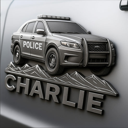 I Drive The Wee Woo Car - Personalized Police Officer Magnet