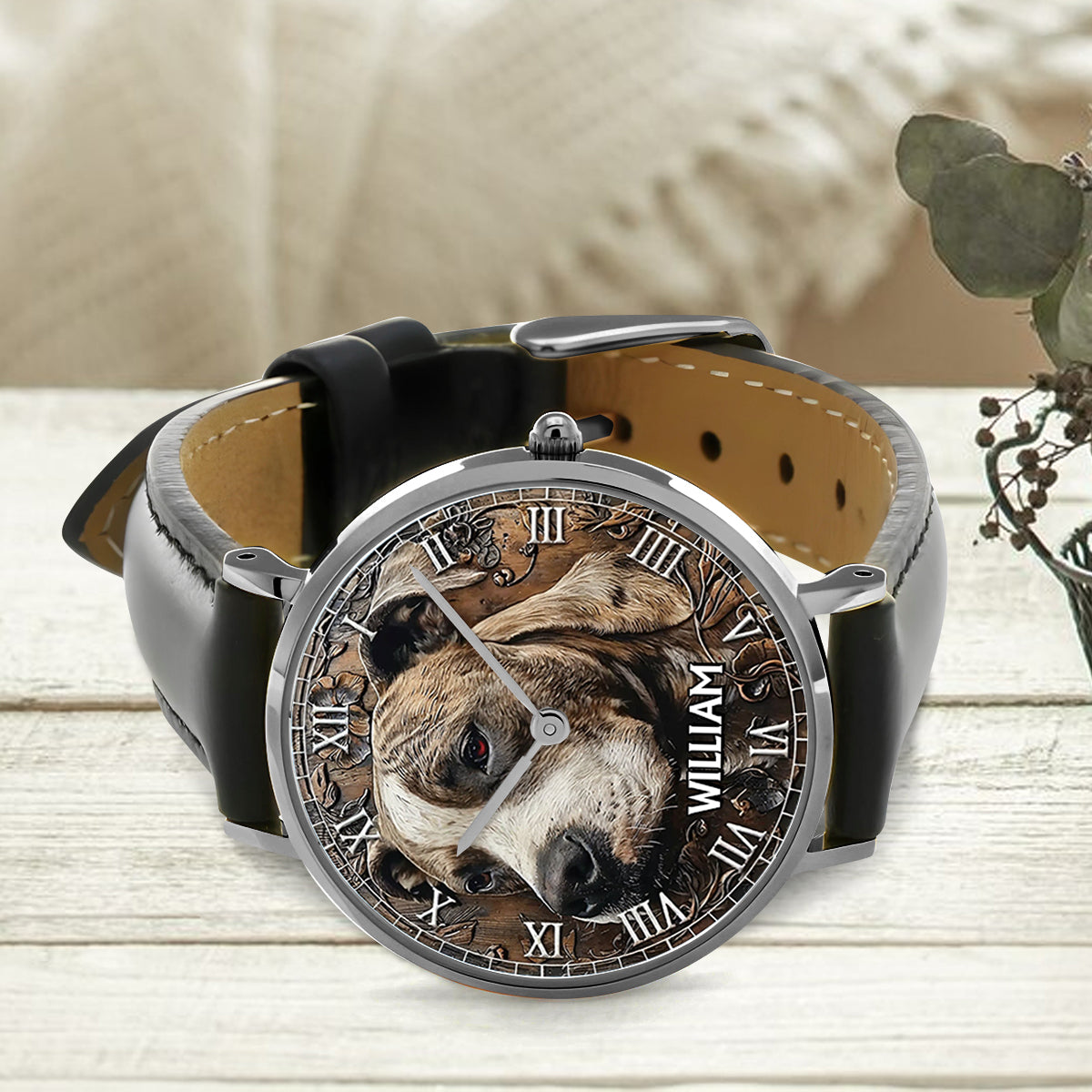 Strong Pitbull - Personalized Dog Hand Watch
