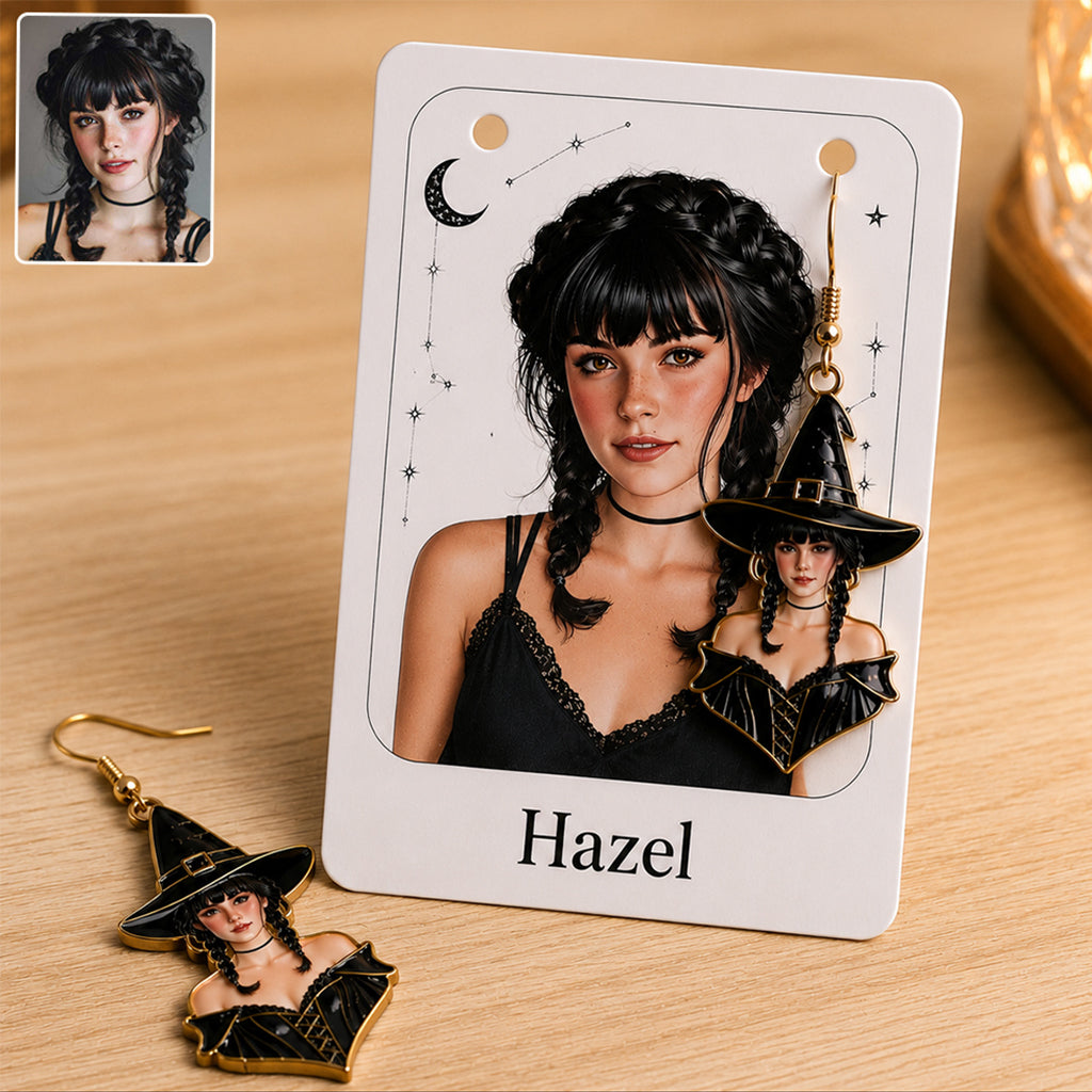 Be A Witch - Personalized Witch Earrings With Card