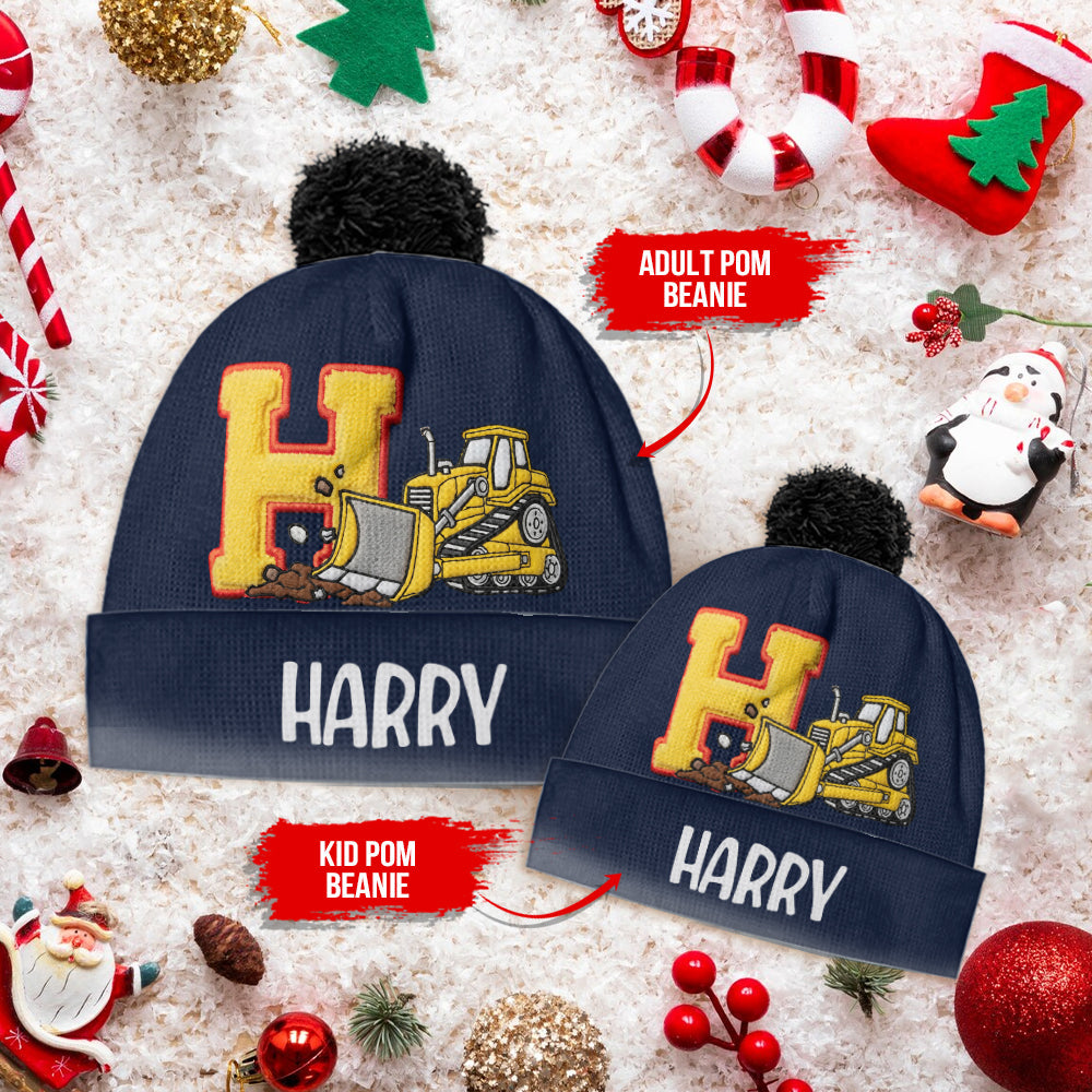 Véhicules de chantier de l'alphabet - Bonnet enfant personnalisé