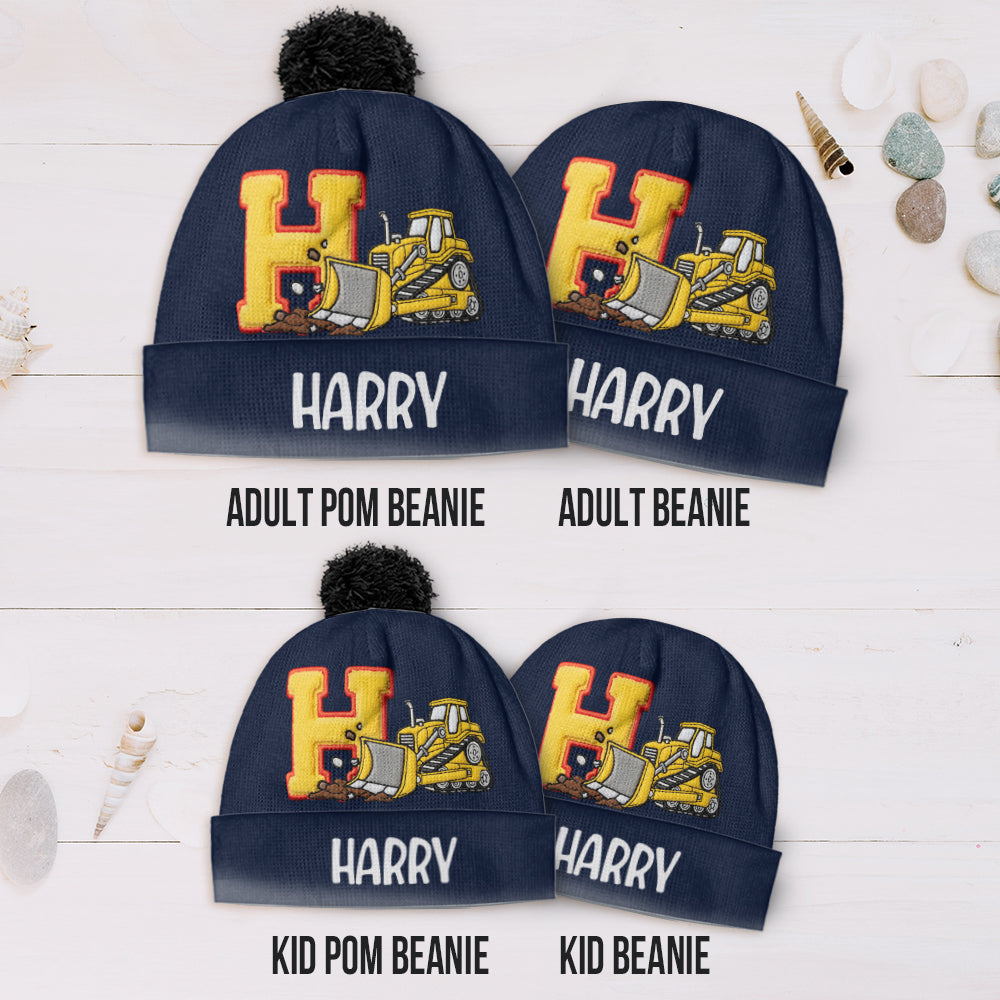 Véhicules de chantier de l'alphabet - Bonnet enfant personnalisé