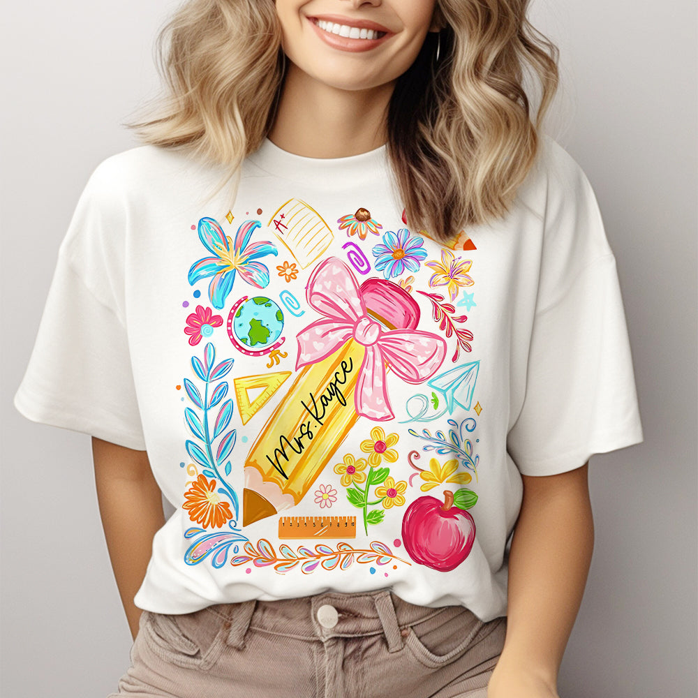 Back To School, Teacher Gift Idea - Personalized Teacher T-shirt And Hoodie