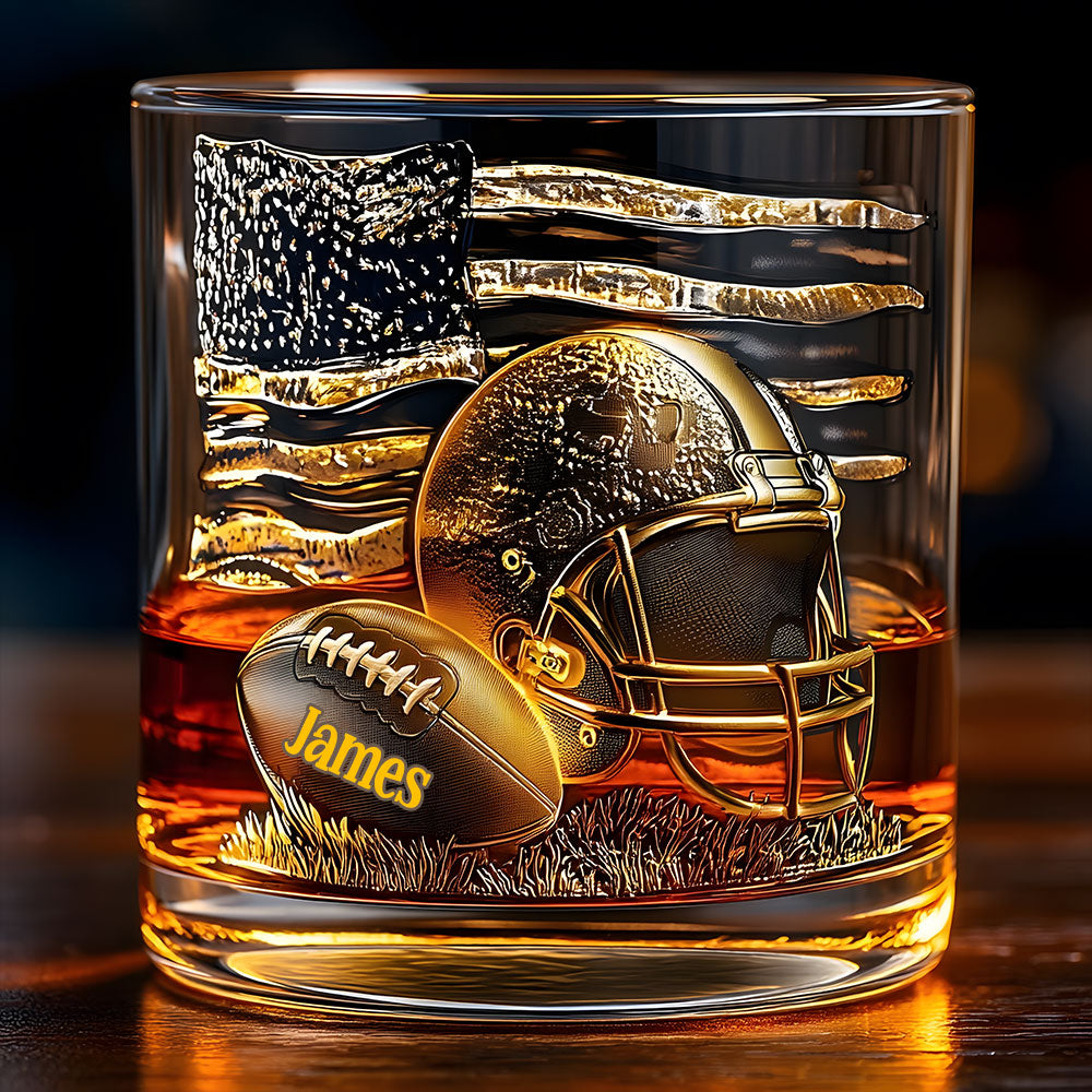 Whisky et football - Coffret carafe à whisky personnalisée sur le thème du football