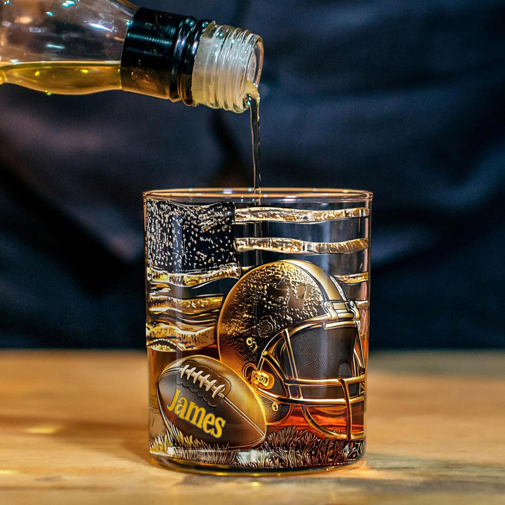 Whisky et football - Coffret carafe à whisky personnalisée sur le thème du football
