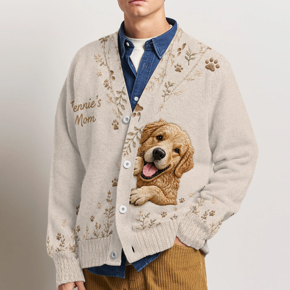 Cardigan pour Chien Personnalisé - Floral Peeking