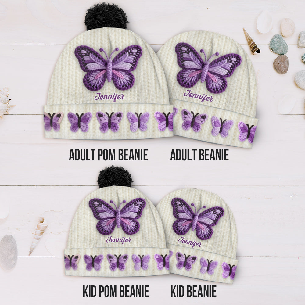 J'adore les papillons - Bonnet papillon personnalisé