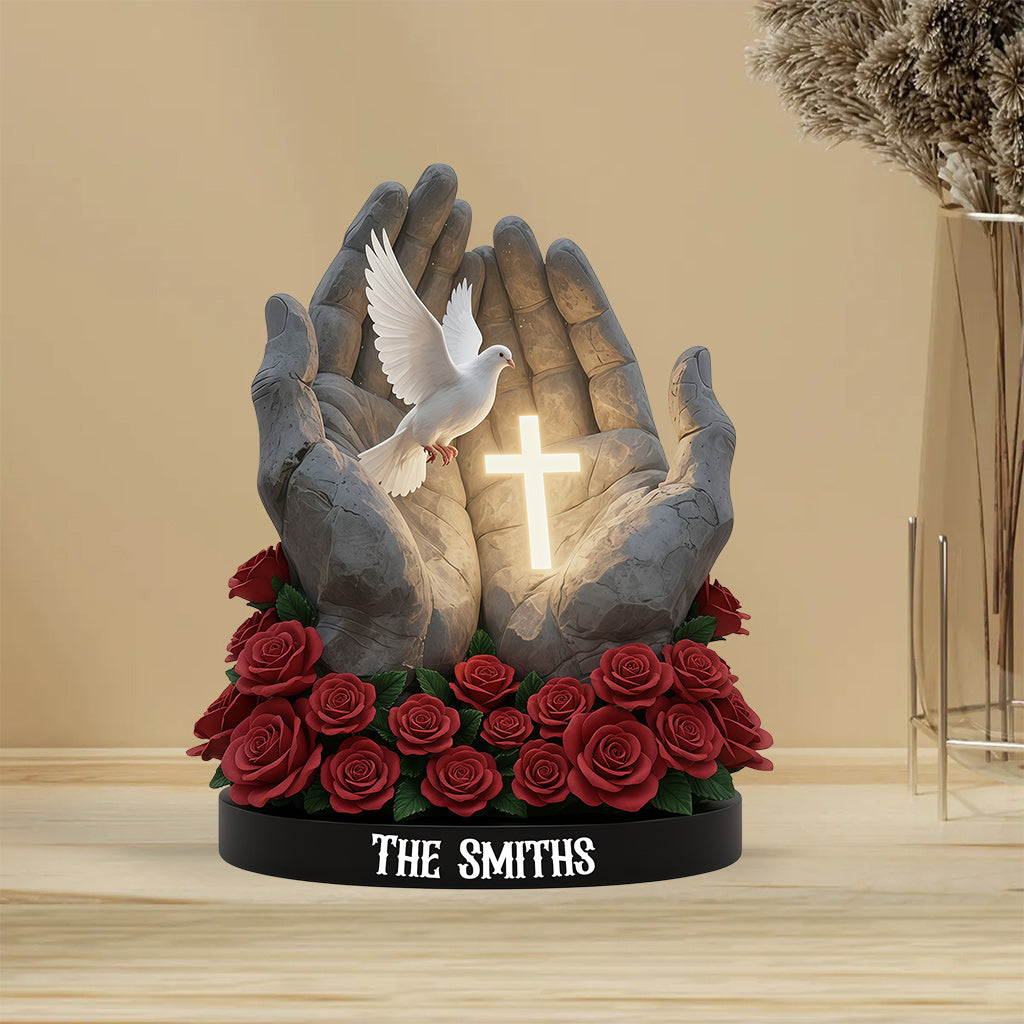 Foi éternelle - Plaque en acrylique chrétienne personnalisée de forme sur mesure