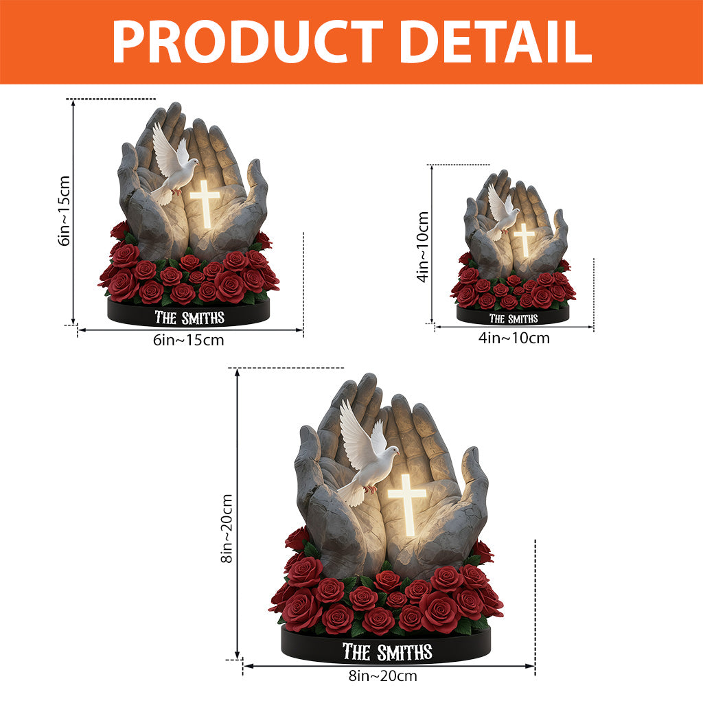 Foi éternelle - Plaque en acrylique chrétienne personnalisée de forme sur mesure