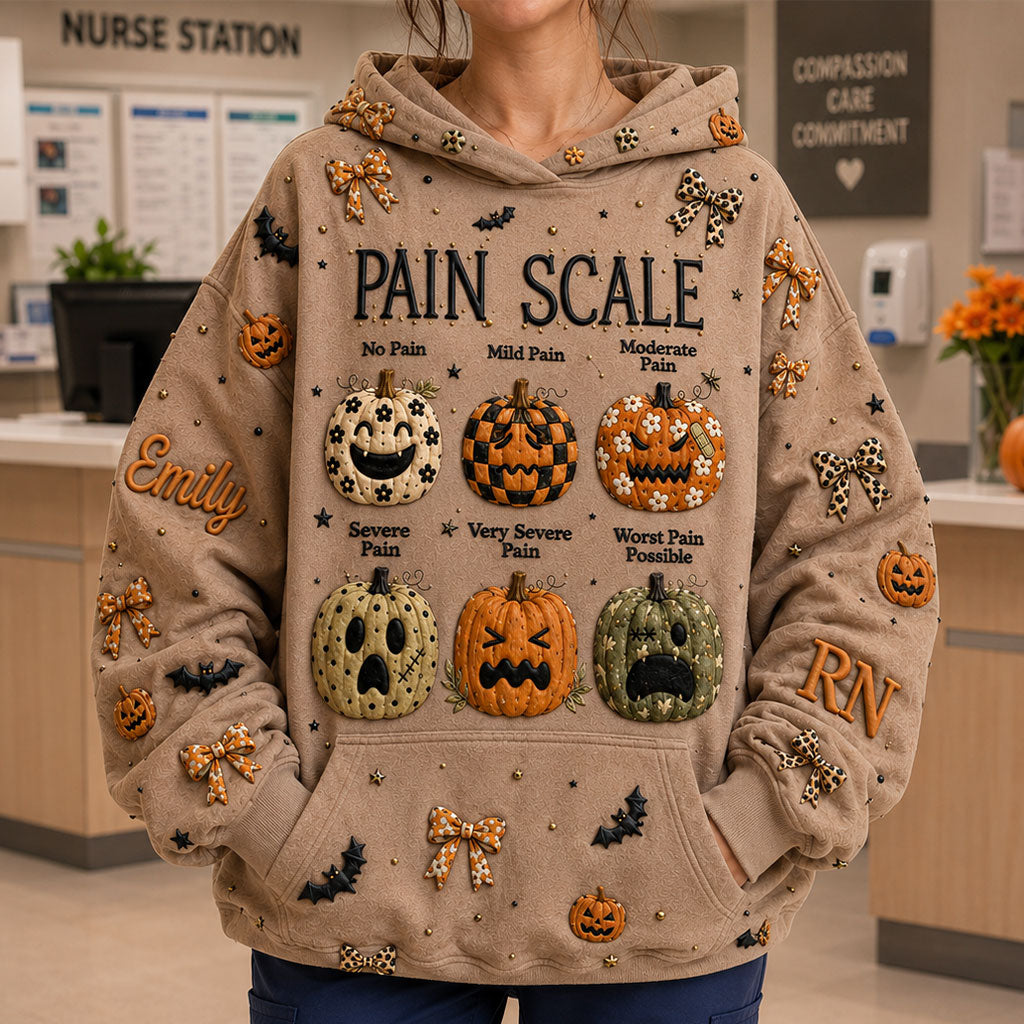 Pumpkin Pain Scale - Personalized Nurse All Over Shirt