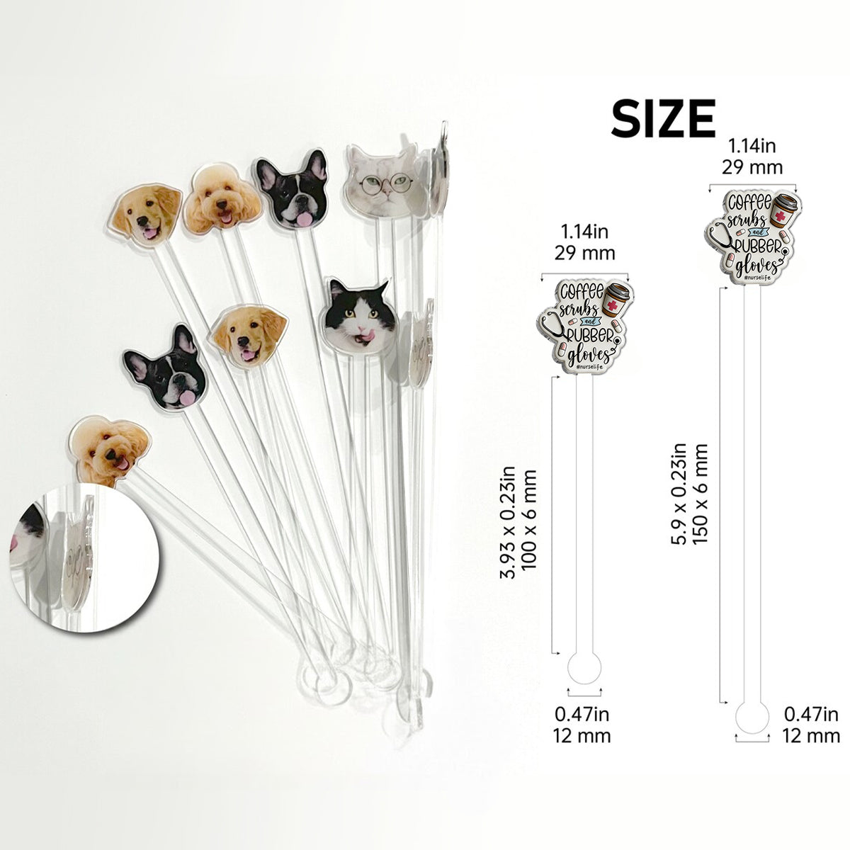 Nurse Life - Personalized Nurse Set Accent Mug with Acrylic Stirrers