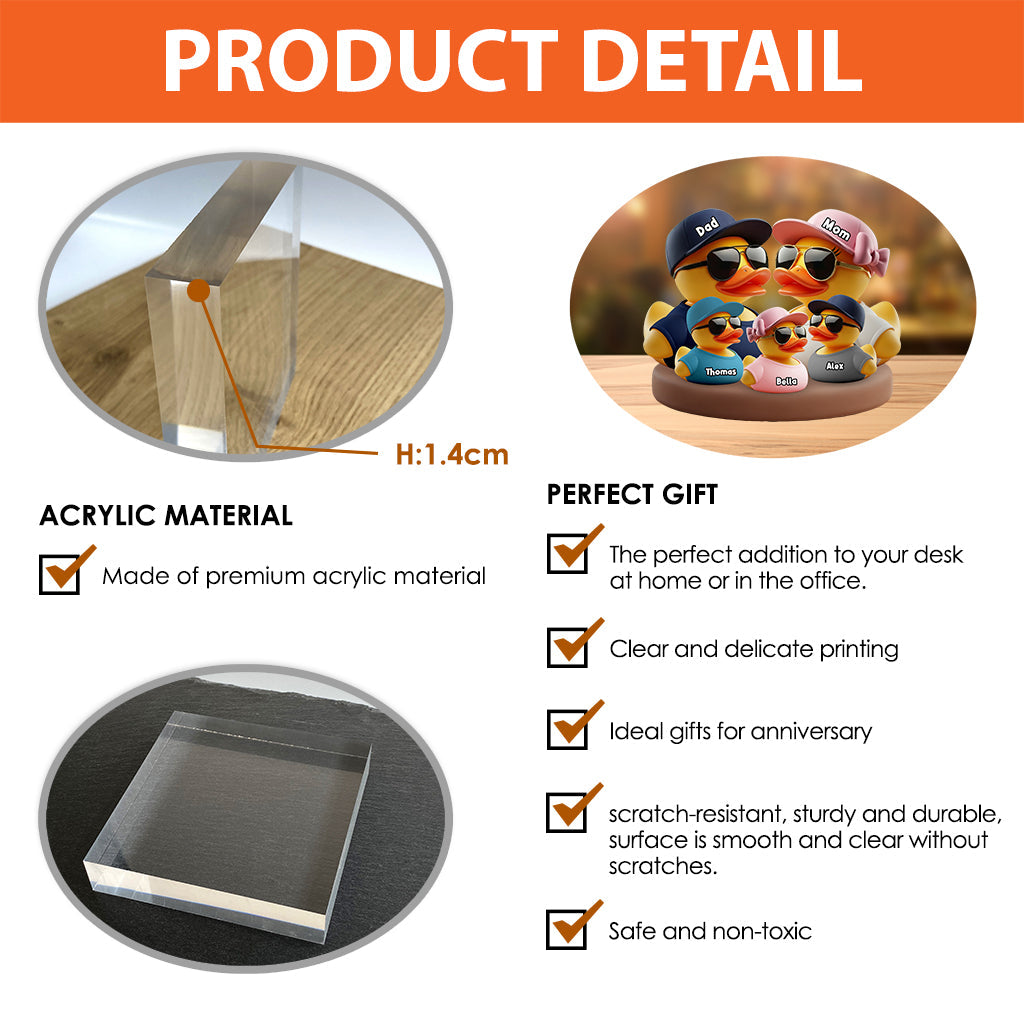 Plaque acrylique personnalisée « Famille amusante » - Forme personnalisée