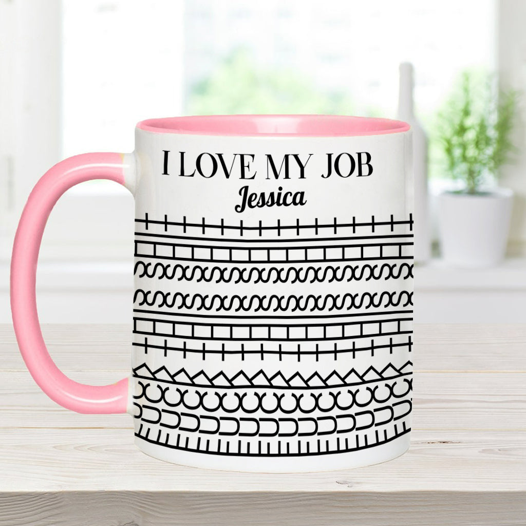 I Love My Job - Personalized Colleague Accent Mug
