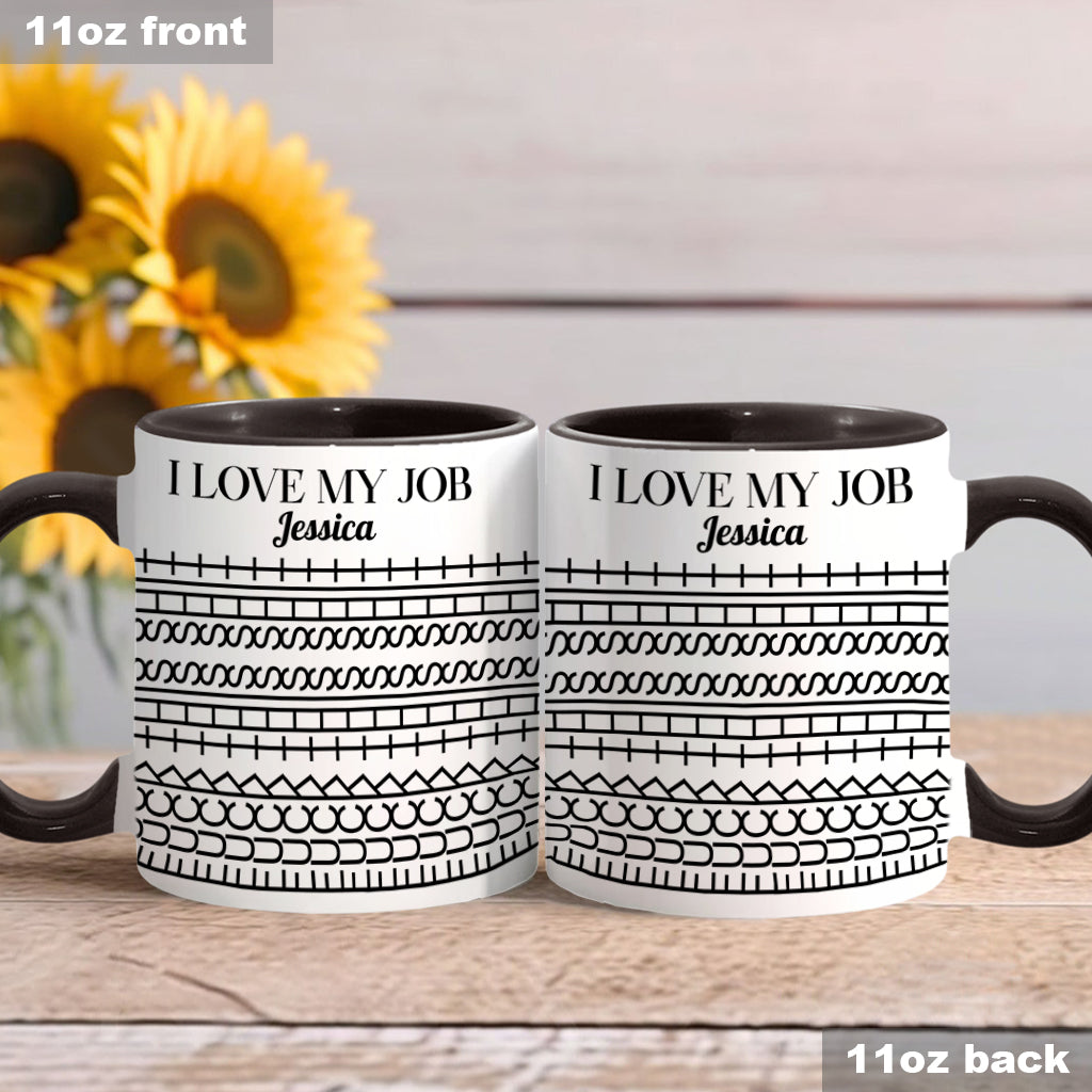 I Love My Job - Personalized Colleague Accent Mug