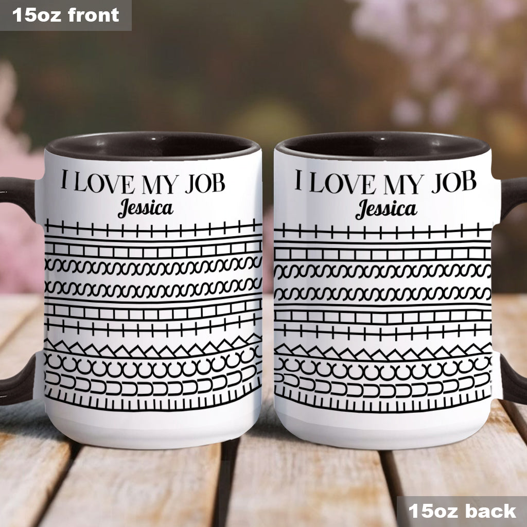 I Love My Job - Personalized Colleague Accent Mug
