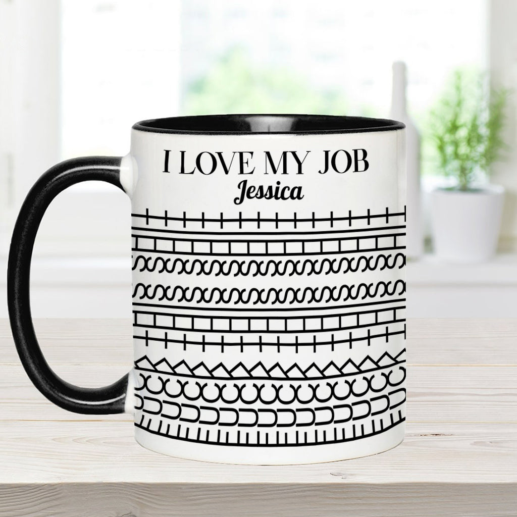 I Love My Job - Personalized Colleague Accent Mug