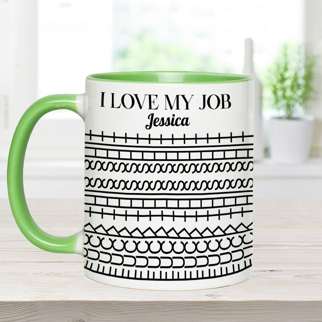 I Love My Job - Personalized Colleague Accent Mug