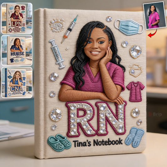 Custom Any Photo - Personalized Nurse Leather Journal