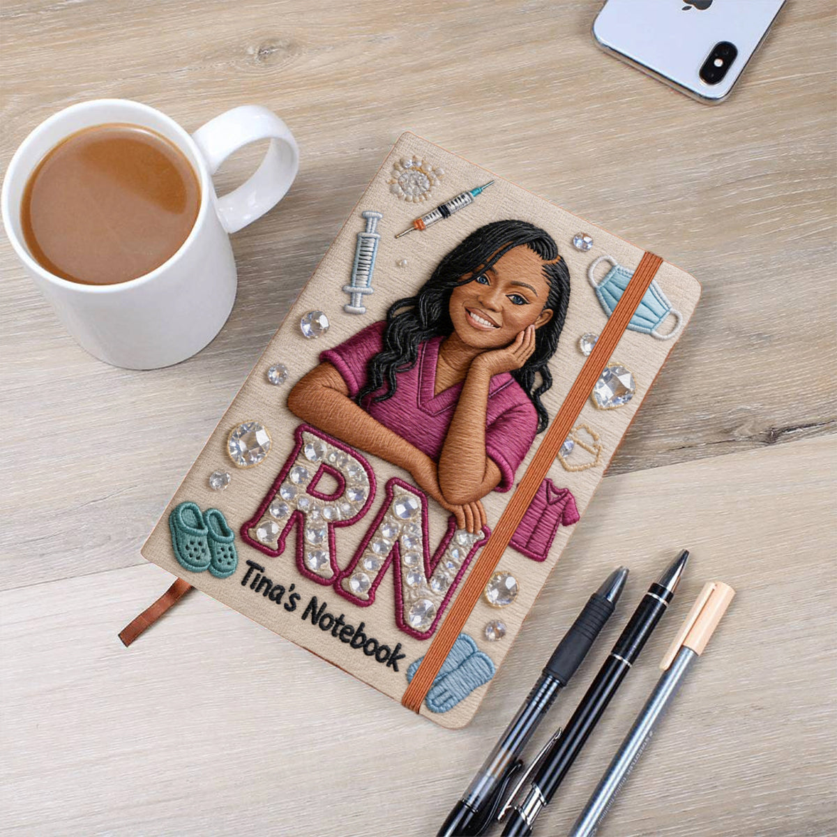 Custom Any Photo - Personalized Nurse Leather Journal