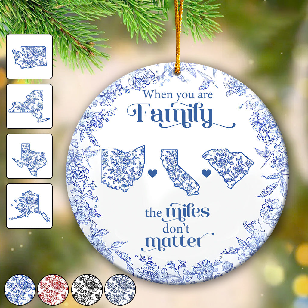 A Gift of Togetherness for Long Distance Family, Friends, or Sisters - Personalized Family Ornament