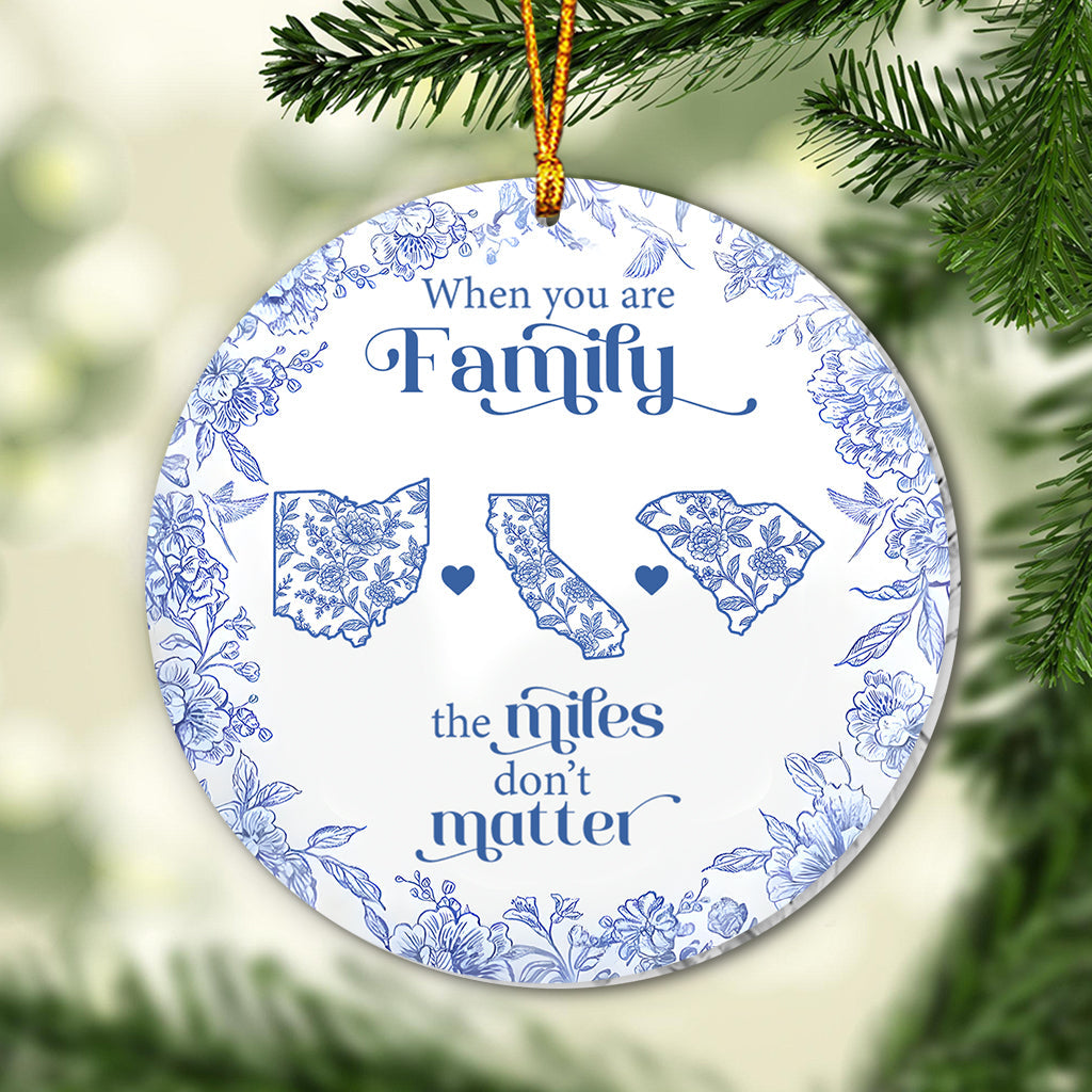 A Gift of Togetherness for Long Distance Family, Friends, or Sisters - Personalized Family Ornament