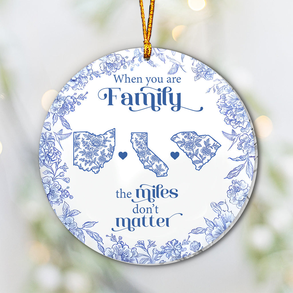 A Gift of Togetherness for Long Distance Family, Friends, or Sisters - Personalized Family Ornament