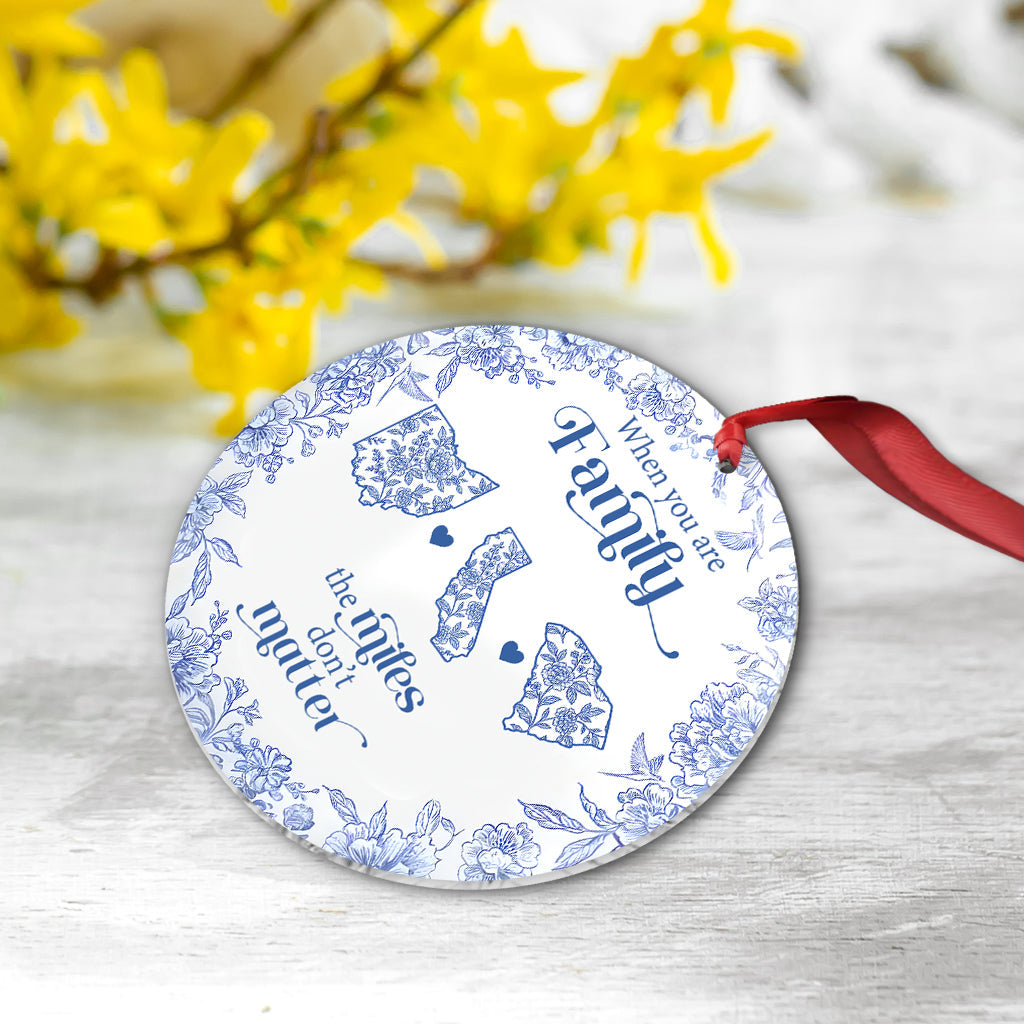 A Gift of Togetherness for Long Distance Family, Friends, or Sisters - Personalized Family Ornament